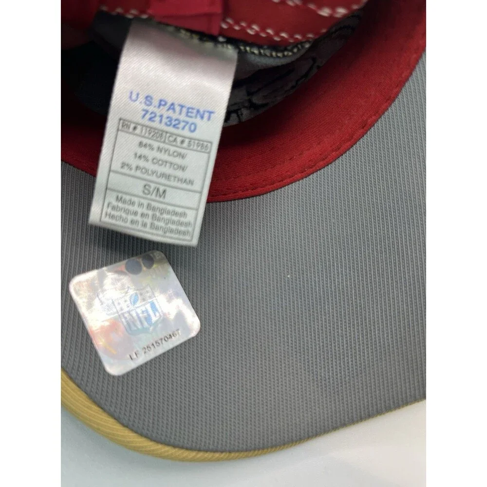 Reebok San Francisco 49ers NFL FitMax70 Flex Hat Cap Red Gray S/M Official